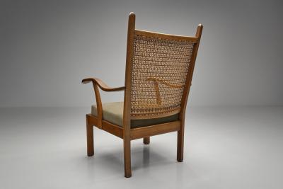 Bas Van Pelt Cane Back Armchair by Bas van Pelt Attr The Netherlands 1940s