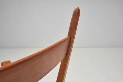 Bas Van Pelt Cherry Wood and Papercord Armchair by Bas Van Pelt Attr Netherlands 1940s