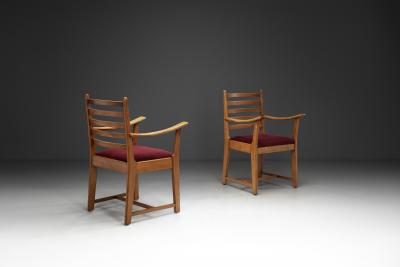 Bas Van Pelt Pair of Haagse School Armchairs by Bas Van Pelt The Netherlands ca 1930s