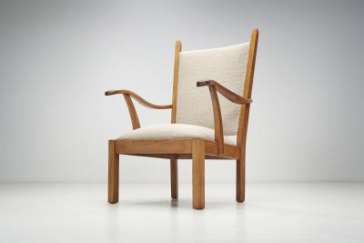 Bas Van Pelt Upholstered Armchair by Bas Van Pelt for My Home The Netherlands 1940s