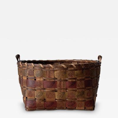 Basket Native American Northeastern Woodlands mid 19th century