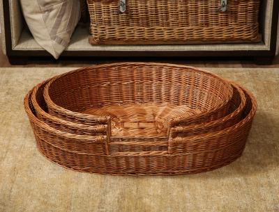 Basketweave Oval Pet Bed