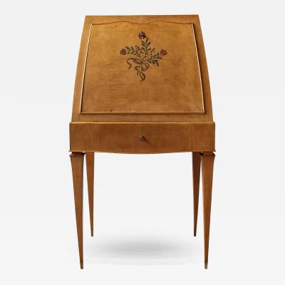 Batistin Spade Fine French Art Deco Sycamore Secretary by Batistin Spade