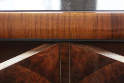 Bauhaus Sideboard Walnut Burl Veneer Black Lacquer Chrome Germany circa 1930