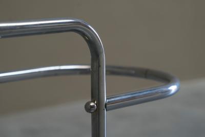 Bauhaus Style Umbrella Stand in Crome Plated Brass 1960s