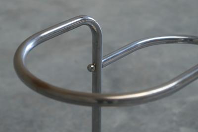 Bauhaus Style Umbrella Stand in Crome Plated Brass 1960s