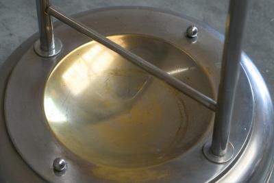 Bauhaus Style Umbrella Stand in Crome Plated Brass 1960s