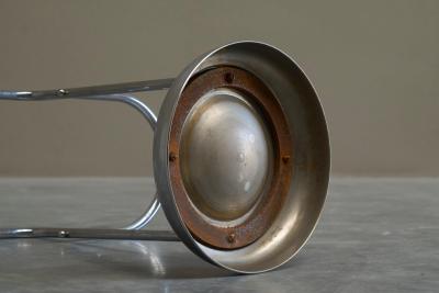 Bauhaus Style Umbrella Stand in Crome Plated Brass 1960s