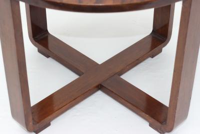 Bauhaus Walnut Round Coffee Table 1920s Germany