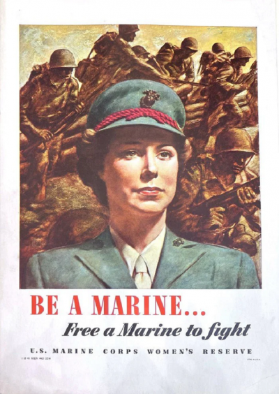 Be A Marine Free a Marine to fight U S Marine Corps Womens Reserve 