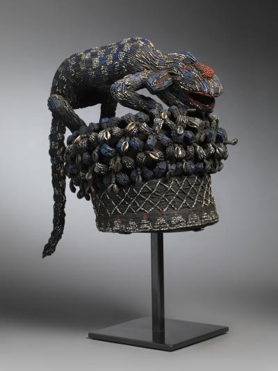 Beaded Royal Headdress Bamileke People Cameroon