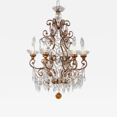 Beaded Scrollwork Chandelier