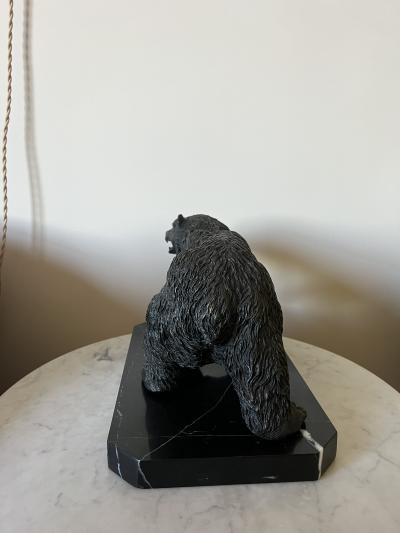Bear Sculpture on Granite Stand