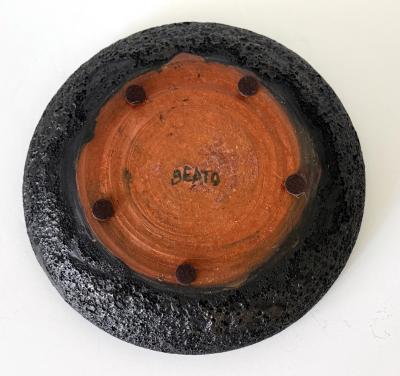Beatrice Beato Wood Ceramic Bowl with Bespoken Volcanic Glaze by Beatrice Wood