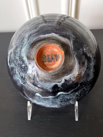 Beatrice Beato Wood Ceramic Bowl with Expressive Glaze by Beatrice Wood