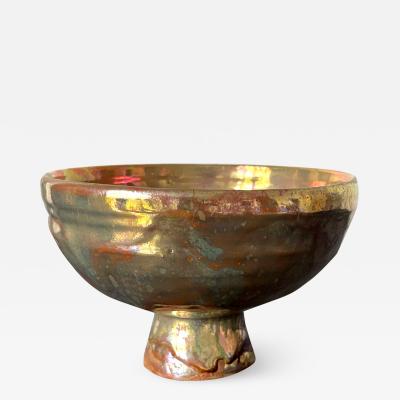 Beatrice Beato Wood Ceramic Bowl with Metallic Glaze by Beatrice Wood