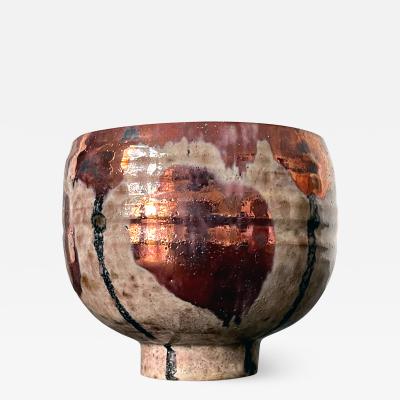 Beatrice Beato Wood Ceramic Lusterware Bowl with Metallic Glaze by Beatrice Wood