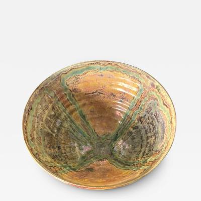 Beatrice Beato Wood Ceramic Lusterware Bowl with Metallic Glaze by Beatrice Wood