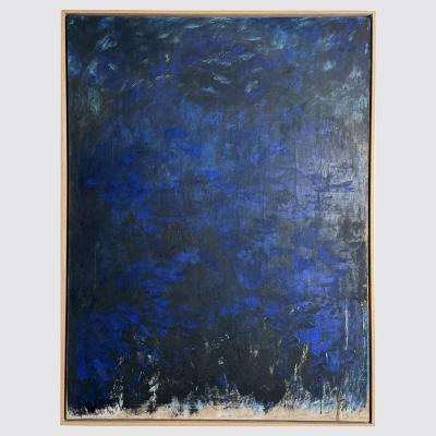 Beatrice Pontacq INDIGO SWARMS Oil and acrylic on a linen canvas