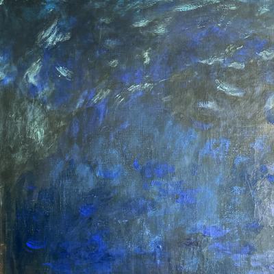 Beatrice Pontacq INDIGO SWARMS Oil and acrylic on a linen canvas