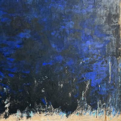 Beatrice Pontacq INDIGO SWARMS Oil and acrylic on a linen canvas