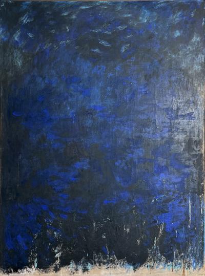 Beatrice Pontacq INDIGO SWARMS Oil and acrylic on a linen canvas