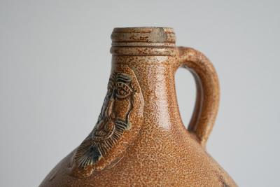 Beautiful 17th C Bartmann Jug Bellarmine Jug German Salt Glazed Stoneware