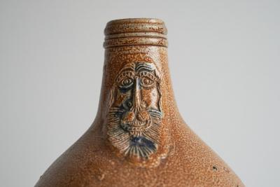 Beautiful 17th C Bartmann Jug Bellarmine Jug German Salt Glazed Stoneware