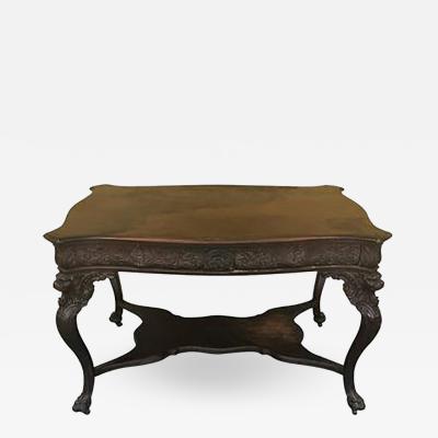 Beautiful 19th Century Lions Head and Claw Foot Partners Desk