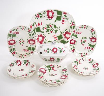 Beautiful American Adams Rose ironstone dinnerware Set