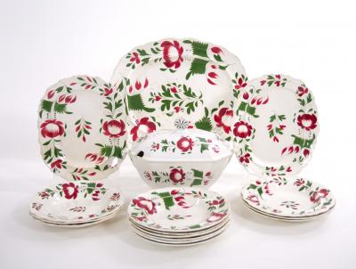 Beautiful American Adams Rose ironstone dinnerware Set