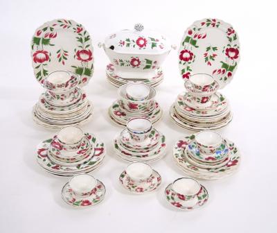 Beautiful American Adams Rose ironstone dinnerware Set