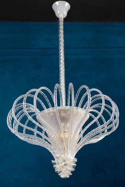 Beautiful Art Deco Murano Chandelier or Lanterne 1940s