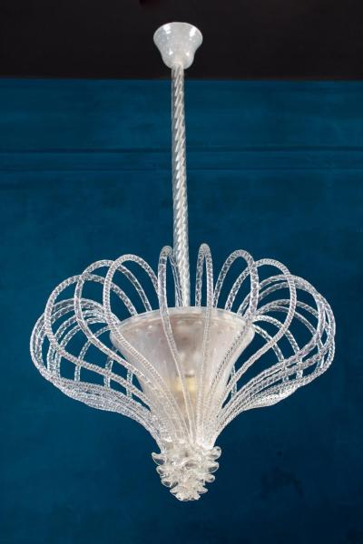 Beautiful Art Deco Murano Chandelier or Lanterne 1940s