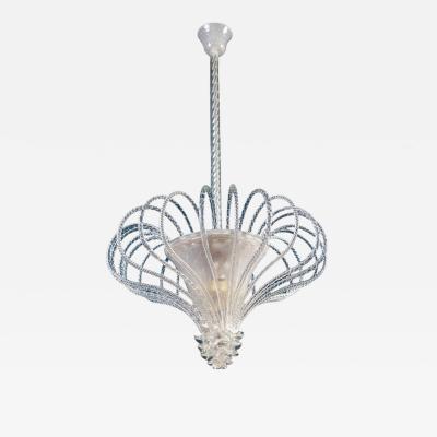 Beautiful Art Deco Murano Chandelier or Lanterne 1940s