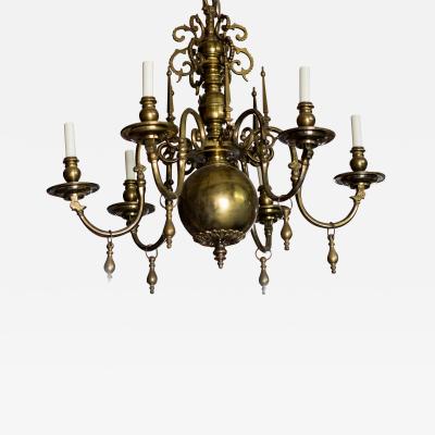 Beautiful Belgian Bronze Chandelier