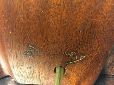 Beautiful Carved Exotic Wood Table Lamp Illegibly Signed