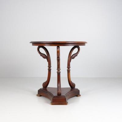 Beautiful Carved Swan Neck Center Table Mid 20th Century
