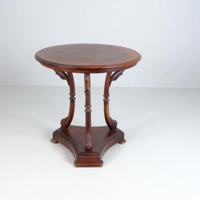 Beautiful Carved Swan Neck Center Table Mid 20th Century