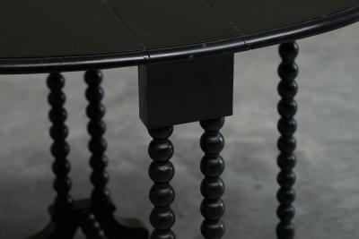 Beautiful Ebonized Bobbin Turned Baby Sutherland Table England Late 19th Century
