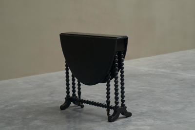 Beautiful Ebonized Bobbin Turned Baby Sutherland Table England Late 19th Century