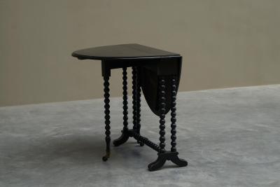 Beautiful Ebonized Bobbin Turned Baby Sutherland Table England Late 19th Century
