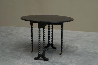 Beautiful Ebonized Bobbin Turned Baby Sutherland Table England Late 19th Century