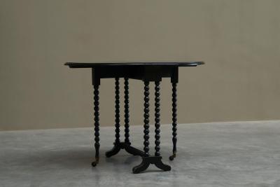 Beautiful Ebonized Bobbin Turned Baby Sutherland Table England Late 19th Century