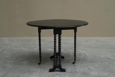 Beautiful Ebonized Bobbin Turned Baby Sutherland Table England Late 19th Century
