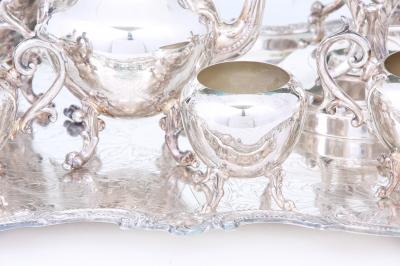 Beautiful English Silver Plate Tea Coffee Service