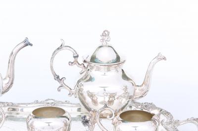 Beautiful English Silver Plate Tea Coffee Service