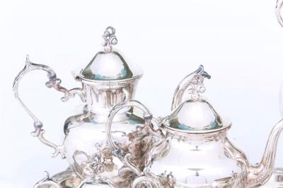 Beautiful English Silver Plate Tea Coffee Service
