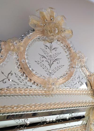 Beautiful Etched Mirror by Fratelli Tosi