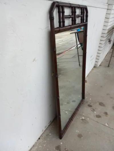 Beautiful Faux Bamboo Wall Dresser Mirror